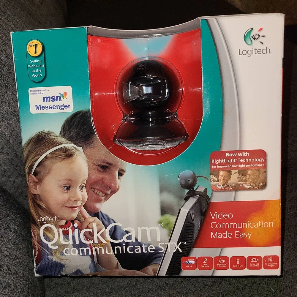 NOS New Factory Sealed Logitech QuickCam Communicate STX WebCam